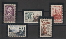 Algérie Année Complète 1953 Du 303 Au 307, 5 Val ** MNH - Unused Stamps