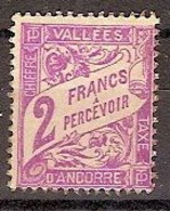 Andorra Francesa Tasas 19 ** MNH. 1938 - Neufs