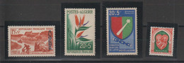 Algérie Année Complète 1958 Du 350 Au 353, 4 Val ** MNH - Unused Stamps