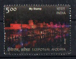 India - 2019 - My Stamp -  Deepotsav, Ayodhya   - Used - Gebruikt