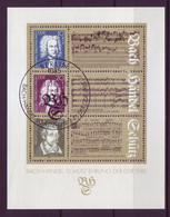 DDR Block 81 J.S. Bach, G.F. Händel, H. Schütz 10 Pf, 20 Pf,  85 Pf Mit ESST - Other & Unclassified