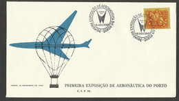 Portugal Cachet Commemoratif Expo Aéronautique 1960 Porto Aeronautics Expo Event Pmk - Postal Logo & Postmarks