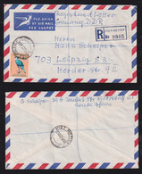 South Africa 1969 Registered Airmail Cover PIET RETIEF X LEIPZIG East Germany DDR Bird Stamp - Briefe U. Dokumente