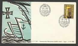 Portugal Cachet Commémoratif  Defile Navale Ancre Lagos Algarve 1960 Event Postmark Naval Parade Anchor - Flammes & Oblitérations