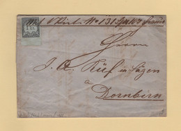 Autriche - 1866 - Utilisation D Un Timbre Fiscal Sur Lettre - 1 Kr. Revenue Stamp On Cover - Cartas & Documentos