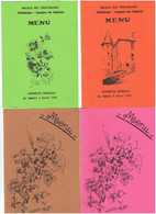 Double Cpm - Lot 6 - MENU - Illustration - 1989/1988/1987 - Landreville Amicale SCHLUMBERGER Cie Des Compteurs - Menus