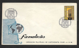 Portugal Cachet Commémoratif Expo Philatelique Cartographie Famalicão 1960 Event Postmark Philatelic Expo Cartography - Postal Logo & Postmarks