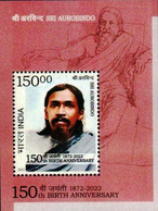 INDIA 2022 150TH BIRTH ANNIV OF SRI AUROBINDO FREEDOM FIGHTER MINIATURE SHEET MS MNH - Ongebruikt