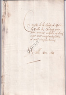 Kortrijk/Bellegem/Walle - Manuscript - 1654 (V2106) - Manuscripten