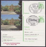 P134,"Bay. Landtag" 2 Karten Mit Versch. Zudrucken, 1982/3, Je Pass. SST, Selten - Postkarten - Gebraucht