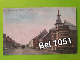 ❤️ BEL 1051 ❤️ PECQ Rue De TOURNAI Vers La Place ... ETAT : .Bon   VOIR SCAN POUR DEFAUT - Pecq