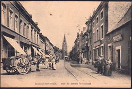 +++ CPA - JEMEPPE SUR MEUSE - Rue De L'Hôtel Communal - Carte Animée - Attelage Cheval  // - Seraing