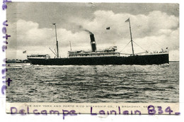 - S. S. COAMO - The New York And Portorico Steamship, Cliché Rare, écrite, 1912, TBE, Scans. - Paquebots