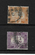 HONG KONG 1938 - 1963 POSTAGE DUES 4c, 10c SG D7, D10  FINE USED Cat £3.25 - Timbres-taxe