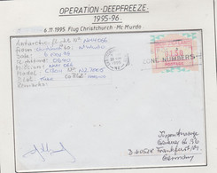 USA  Cover Antarctic Flight From Christchurch To McMurdo  Ca Christchurch  22 NOV 1995 (FD198) - Vols Polaires