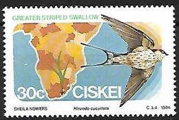 Ciskei (South Africa ) - MNH ** 1984 :   Greater Striped Swallow -   Cecropis Cucullata - Hirondelles