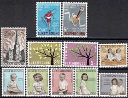 Luxembourg Luxemburg 1962 Année Complête 4 Séries MNH** - Volledige Jaargang