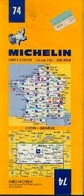 Carte MICHELIN N° 74 « LYON - GENEVE» (non Datée - Avant 1977) - Cartes Routières