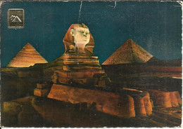 Giza (Egitto, Egypt) The Great Sphinx And Pyramids By Night, Sfinge E Piramidi, Notturno, La Nuit - Sphynx