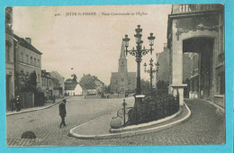 * Jette Saint Pierre (Brussel - Bruxelles) * (nr 496) Place Communale Et église, Animée, Kerk, Grand'Place - Jette
