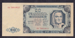 Poland  - 1948 - 20  Zl ..- .s CK..P.137a3..UNC- - Pologne