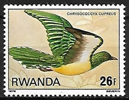 Rwanda - MNH ** 1980 : African Emerald Cuckoo  -  Chrysococcyx Cupreus - Cuckoos & Turacos
