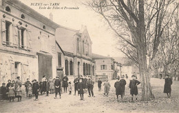 Buzet Sur Tarn * école Des Filles Et Promenade * Groupe D'enfants * Villageois - Autres & Non Classés