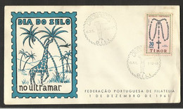 Timor Oriental Portugal Cachet Commémoratif Journée Du Timbre 1961 East Timor Event Postmark Stamp Day - Oost-Timor