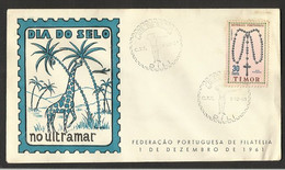 Timor Oriental Portugal Cachet Commémoratif Journée Du Timbre 1961 East Timor Event Postmark Stamp Day - Osttimor