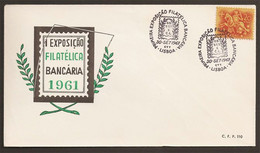 Portugal Cachet Commémoratif  Expo Philatelique Bancaire 1961 Event Postmark Stamp Expo - Postal Logo & Postmarks