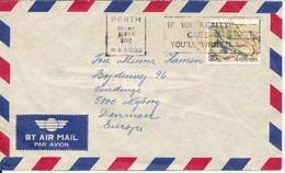 Australia Air Mail Cover Sent To Denmark Perth 11-5-1982 Single Franked - Storia Postale