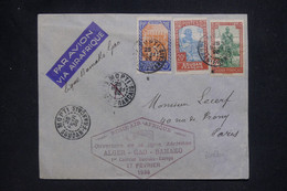 SOUDAN - Enveloppe De Mopti Pour Paris Par 1er Vol Bamako/Paris En 1938 Avec Rectification Du Cachet à Date - L 137249 - Briefe U. Dokumente