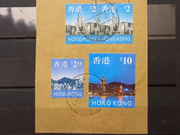 FRANCOBOLLI STAMPS HONG KONG 1999 USED FRAMMENTO SKYLINE BLOCCO OBLITERE' FRAGMENT - Usados