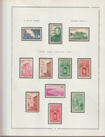 1938/1941 - MONACO - COLLECTION COMPLETE YVERT N°167/233 ! 5 FEUILLES MOC ! * MLH (2 TIMBRES OB) - COTE = 755 EUR ! - Colecciones & Series