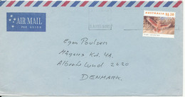 Australia Air Mail Cover Sent To Denmark Adelaide 1995 Single Franked - Lettres & Documents