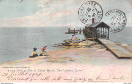 USA CT -NEW LONDON -VIEW OF PIER OCEAN BEACH -THE ROTOGRAPH CO.,N.Y.,CITY. Cpa 1907 ♣♣♣ - Other & Unclassified