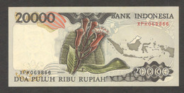 Indonesia 20000 20,000 Rupiah Bird Of Paradise Replacement 1993 / 1992 UNC - Indonésie