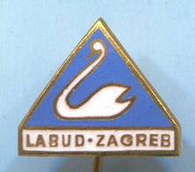 Swan Schwan - Labud Zagreb, Vintage Pin Badge Abzeichen, Enamel - Animaux