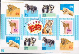 Japan 2013, Pets, Tiger, Wolfs, Lemur, Polar Bear, Deer, Sheetlet - Fauna Artica