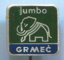 Elephant - Jumbo Grmeč, Vintage Pin Badge Abzeichen - Animaux