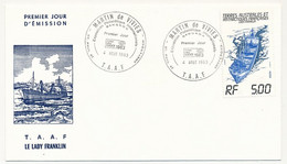 TAAF - Env. FDC 5,00F Lady Franklin - St Martin De Vivies St Paul Ams 4/8/1983 - Brieven En Documenten