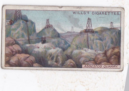 Mining 1916 -   1 Asbestos Quarry,  Thetford Canada - Wills Cigarette Card - Original - - Wills