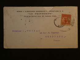 BL4 CUBA BELLE LETTRE  PRIVEE RR 1906 LA HABANA A BORDEAUX   FRANCIA +VIA NEW ORLEANS +AFFRANCH. INTERESSANT++ - Brieven En Documenten