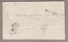 CH Heimat VD Rte D'Yverdon Essertines 1847-10-08 Langstempel Auf Amtlich-Brief Nach Cugy - 1843-1852 Timbres Cantonaux Et  Fédéraux