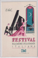 COMO FESTIVAL DELLA CANZONE E DELLA ROMANZA ITALIANA  1949  ILLUSTRATORE POMPEI - Manifestazioni