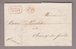 CH Heimat NE Rte De Vevey Verreries 1848-05-04 Franco-Brief Nach Chaux-de-Fonds - 1843-1852 Federal & Cantonal Stamps
