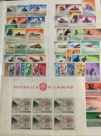 SAN MARINO 1962 ANNATA COMPLETA + 1 FOGLIETTO ** MNH - Années Complètes