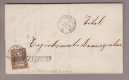CH Heimat AG Oberlunkhofen 1862-06-01 (Bremgarten) Strubelbrief Seltener Langstempel - Storia Postale