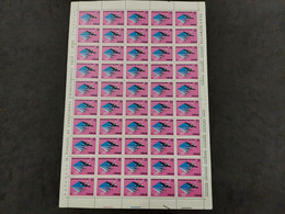 Aeronautica Militare 1923-1973. Anno  1973. Valore 25 Lire. Foglio 50pz. Fluorescente.  Condizioni Eccellenti. - Full Sheets