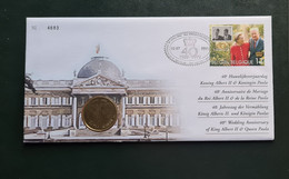 Belgie - Belgique Numisletter 4683 40e Huwelijksverjaardag Koning Albert II En Koningin Paola 1999 - Numisletters